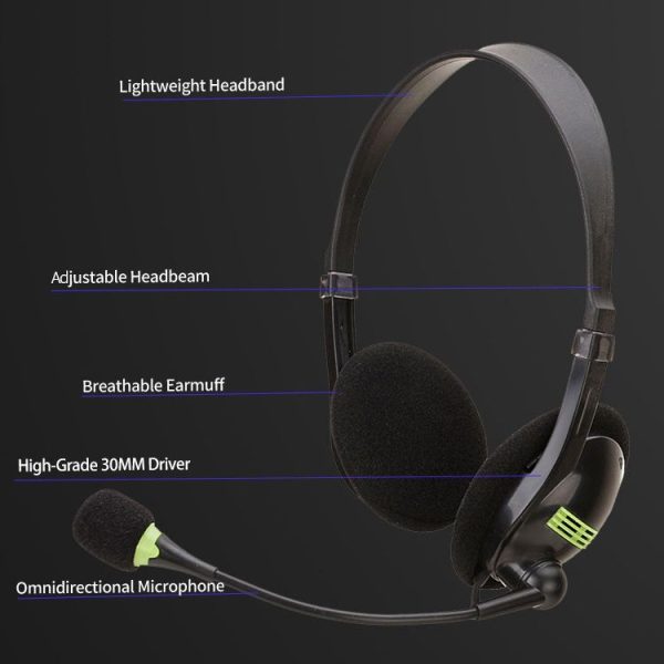 SOYTO SY440MV Teaching Office Network Class Student Education Computer Headset, Style: Black PS4 - Image 4