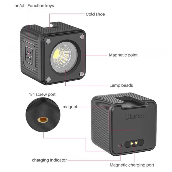 Ulanzi L2 Cute Lite Submersible-Level High-Brightness Long-Life Fill Light (Black) - Image 3