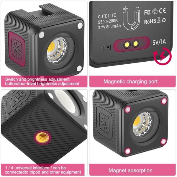 Ulanzi L2 Cute Lite Submersible-Level High-Brightness Long-Life Fill Light (Black) - Image 5