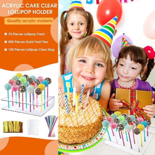 2pcs / Set 20-Hole Lollipop Stand Snack Stick Display Stand (Transparent) - Image 3