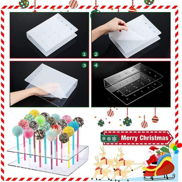 2pcs / Set 20-Hole Lollipop Stand Snack Stick Display Stand (Transparent) - Image 5