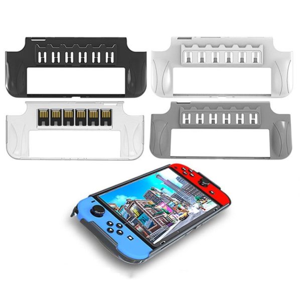 SND-481 Host Semi-Package PC Protective Shell Accommodate 6 Game Cards For Switch OLED (Grey) - Image 2