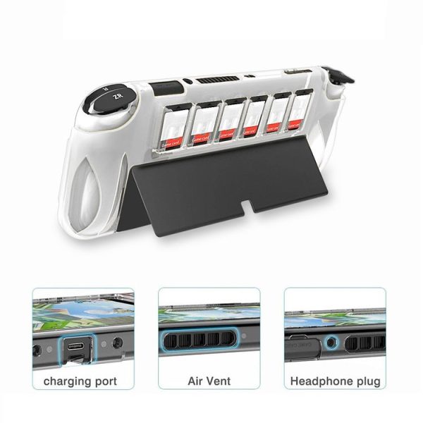 SND-481 Host Semi-Package PC Protective Shell Accommodate 6 Game Cards For Switch OLED (Grey) - Image 5