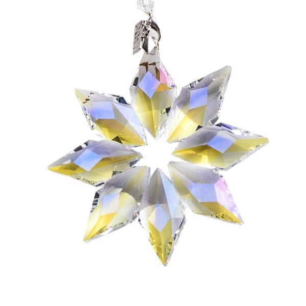 7028 Crystal Snowflake Car Pendant Decoration, Colour: Colorful