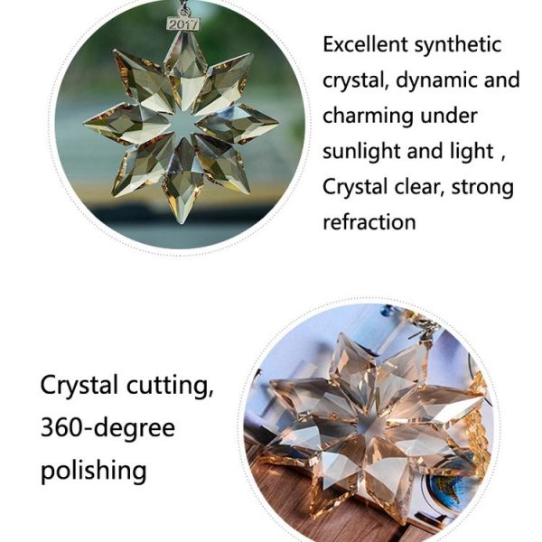 7028 Crystal Snowflake Car Pendant Decoration, Colour: Colorful - Image 3