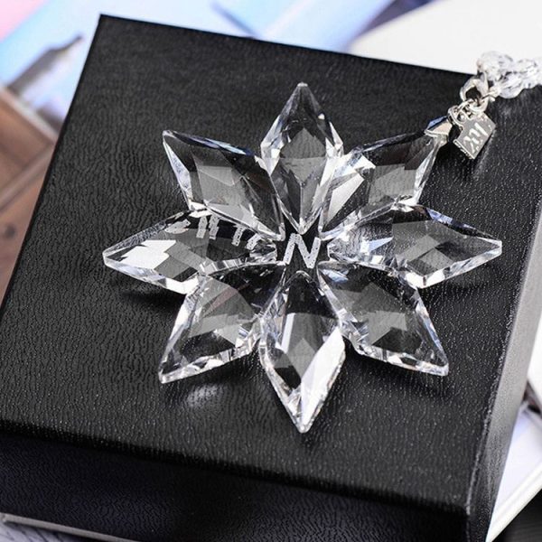 7028 Crystal Snowflake Car Pendant Decoration, Colour: Transparent - Image 6