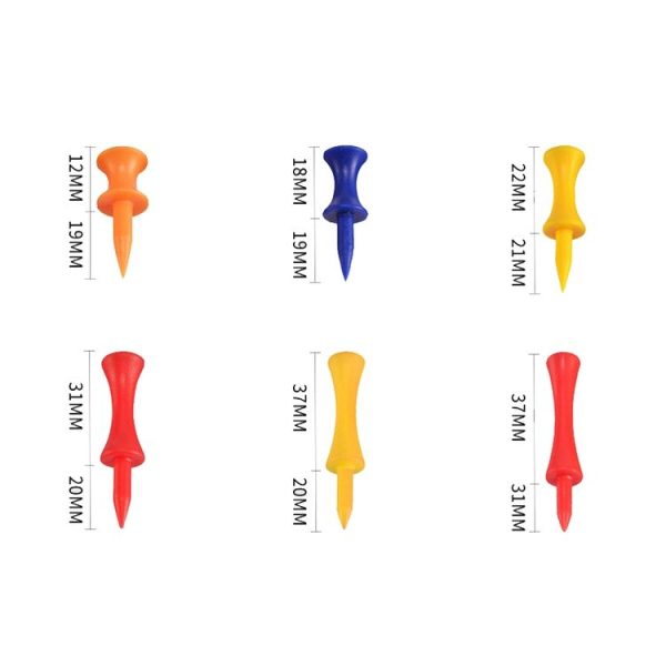 60 PCS PGM QT012 Golf Ribbon Needle Golf Plastic Ball TEE, Random Color Delivery, Specification: 68mm - Image 3