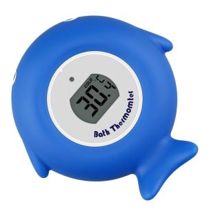 2 PCS Little Fish Baby Bath Electronic Thermometer Bathtub Pool Water Thermometer (Blue)