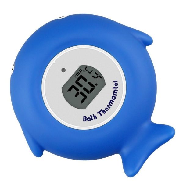 2 PCS Little Fish Baby Bath Electronic Thermometer Bathtub Pool Water Thermometer (Blue)