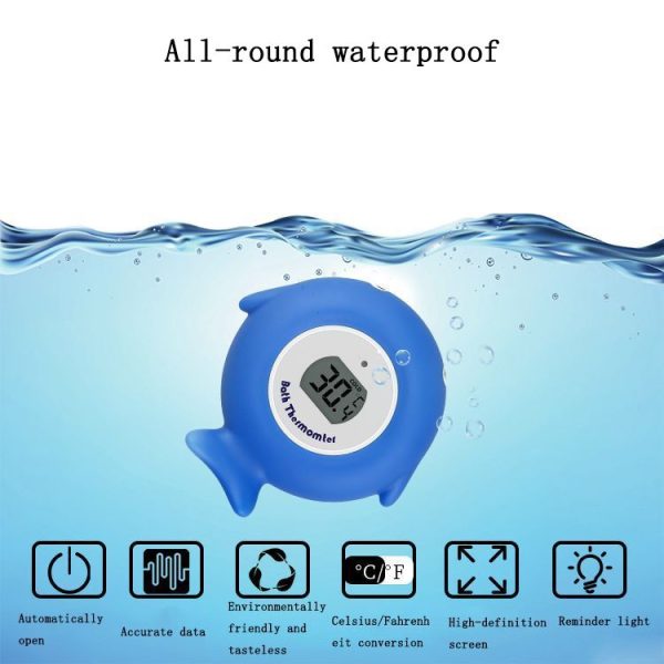 2 PCS Little Fish Baby Bath Electronic Thermometer Bathtub Pool Water Thermometer (Blue) - Image 4