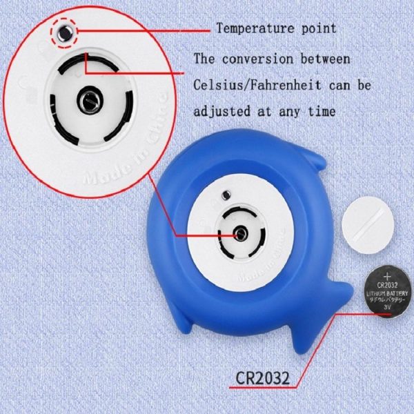 2 PCS Little Fish Baby Bath Electronic Thermometer Bathtub Pool Water Thermometer (Blue) - Image 5
