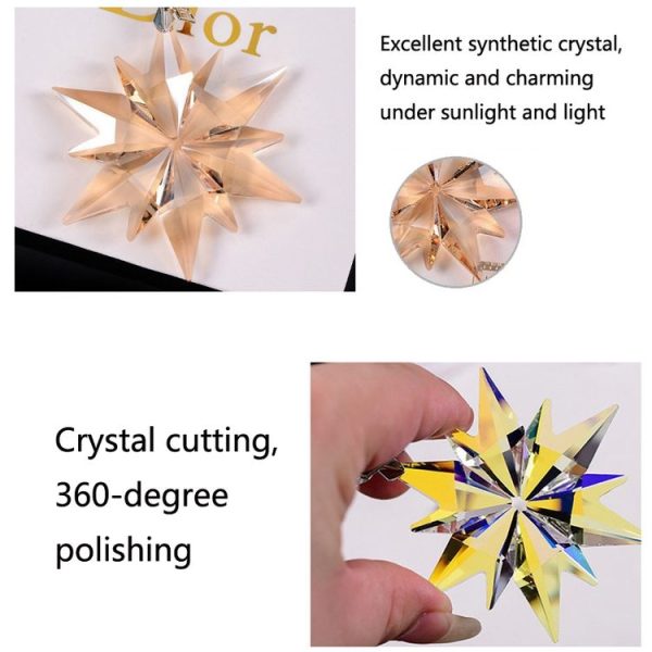 7024 Crystal Snowflake Car Pendant Decoration, Colour: Transparent - Image 4