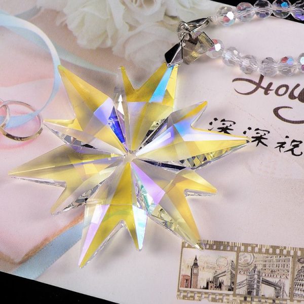 7024 Crystal Snowflake Car Pendant Decoration, Colour: Transparent - Image 5