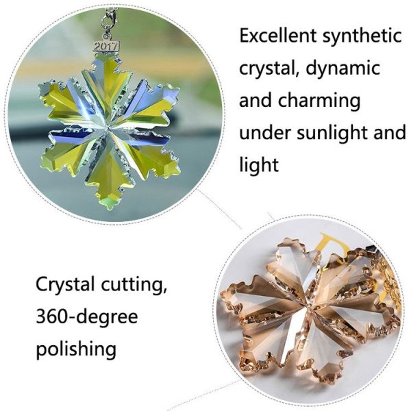 7006 Crystal Snowflake Car Pendant Decoration, Colour: Colorful - Image 4