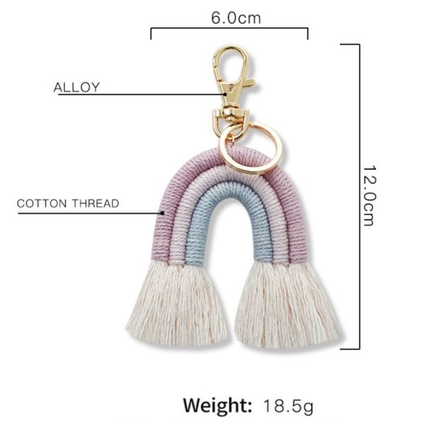 Hand-Woven Bohemian Tassel Bag Pendant (Blue Color K68213) - Image 3