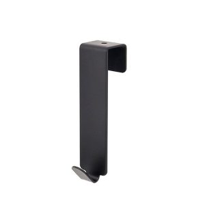 Stainless Steel Door Hook Cabinet Bedroom Door Hook, Style: Short Black
