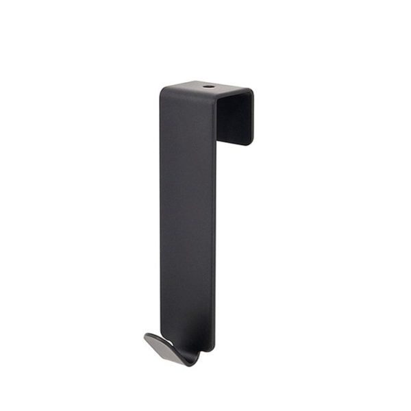 Stainless Steel Door Hook Cabinet Bedroom Door Hook, Style: Short Black