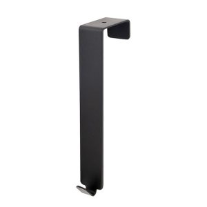 Stainless Steel Door Hook Cabinet Bedroom Door Hook, Style: Long Black