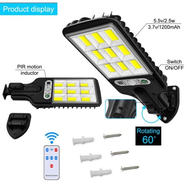 616 Solar Street Light LED Human Body Induction Garden Light, Spec: 28 SMD No Remote Control - Image 5