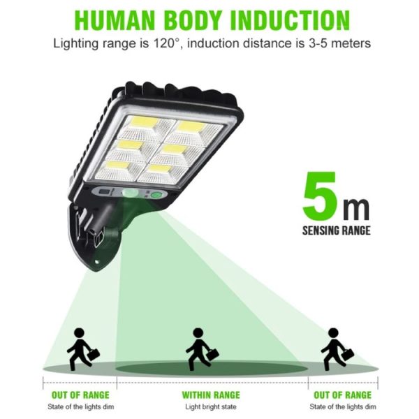Solar Street Light LED Human Body Induction Garden Light, Spec: 616A-18 LED - Image 3