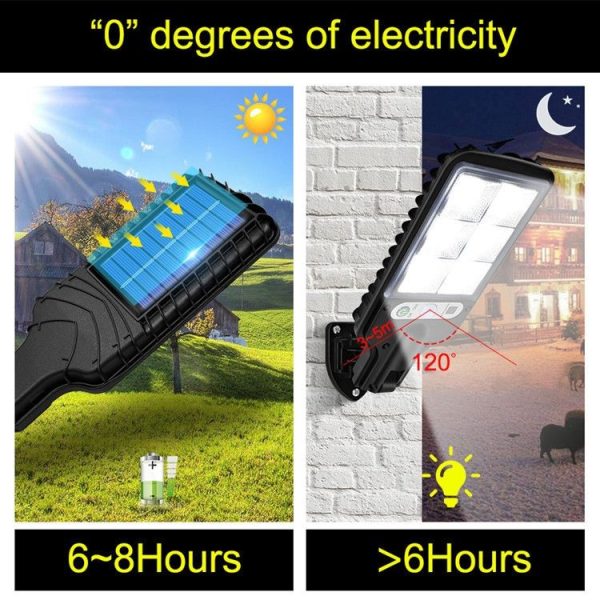 Solar Street Light LED Human Body Induction Garden Light, Spec: 616A-18 LED - Image 7