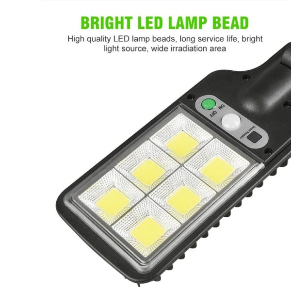Solar Street Light LED Human Body Induction Garden Light, Spec: 616B-72 COB With Remote Control - Image 5