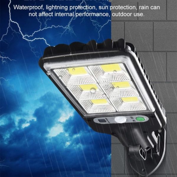 Solar Street Light LED Human Body Induction Garden Light, Spec: 616B-72 COB With Remote Control - Image 6