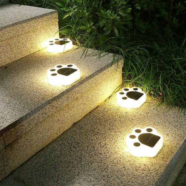 Bear Paw Outdoor Solar LED Courtyard Buried Light (Warm Light)