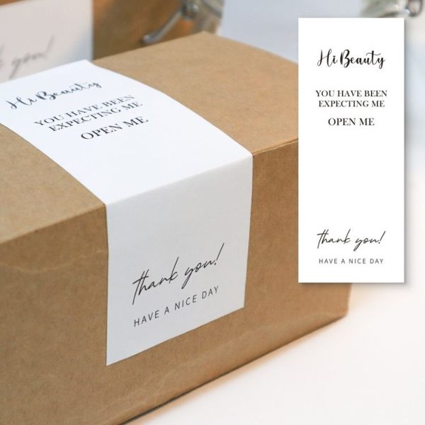 50 Sheets / Bag Rectangular Sticker Gift Box Sealed Sticker Packaging Supplies (B2) - Image 4