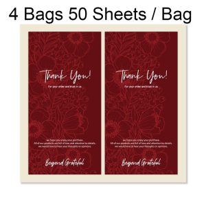 4 Bags 50 Sheets / Bag Rectangular Stickers Gift Box Sealing Stickers (A1)