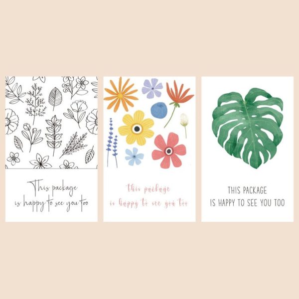 4 Packs 50 Sheets / Pack Green Leaf Rectangular Stickers Gift Box Sealing Stickers (A1) - Image 2