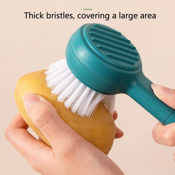 Multifunctional Fruit And Vegetable Cleaning Brush (Green) - Image 6