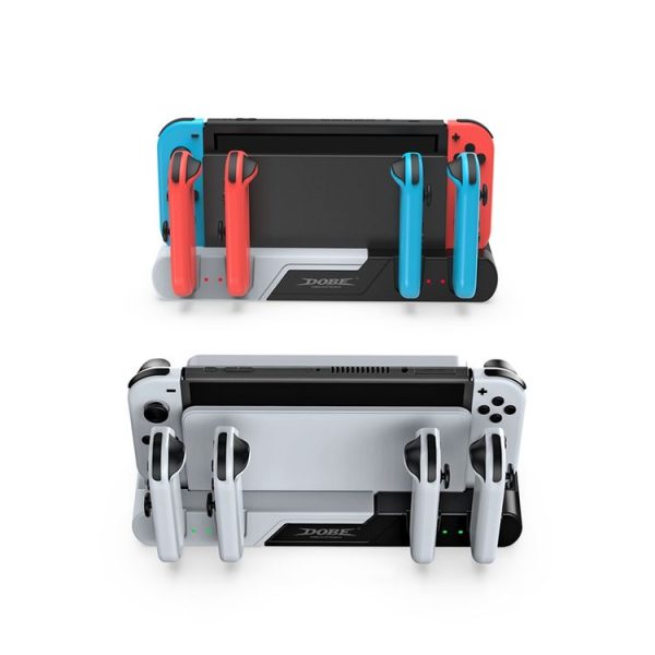 DOBE TNS-0122 4 In 1 Gamepad Charging Dock For Switch OLED (Red Black) - Image 2