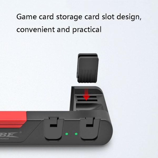 DOBE TNS-0122 4 In 1 Gamepad Charging Dock For Switch OLED (Red Black) - Image 5