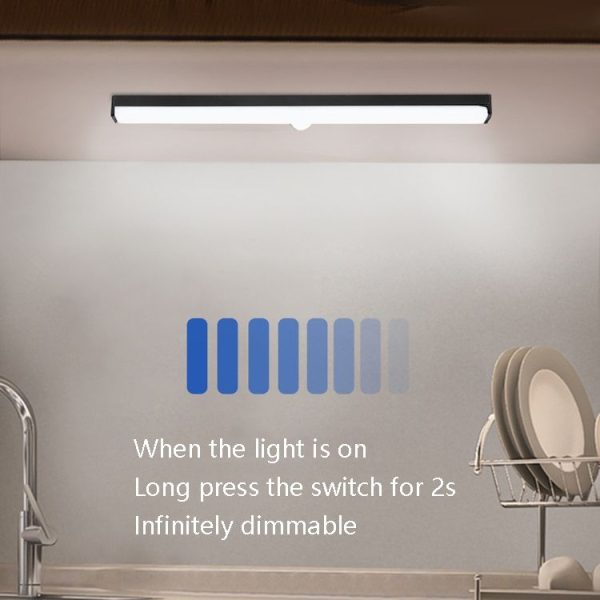 LED Human Body Induction Lamp Long Strip Charging Cabinet Lamp Strip, Size: 21cm (Silver and White Light) - Image 6