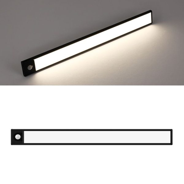 Intelligent Automatic Human Body Induction Wireless LED Lamp 40cm (Black + Neutral Light)