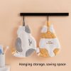 Home Kitchen Bathroom Cute Cat Hand Towel (Grey) - Image 6