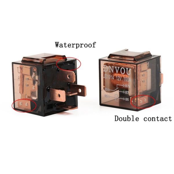 5 PCS 100A Automotive Relay With Indicator Light (12V 4 Plug 100A) - Image 4