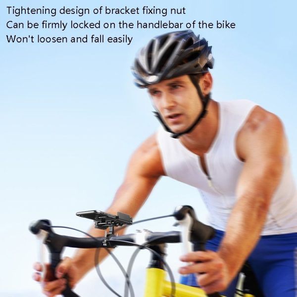 BG-BM17 Mountain Border Aluminum Alloy Rocker Mobile Phone Frame, Colour: Black 360 Degree Rotation - Image 7