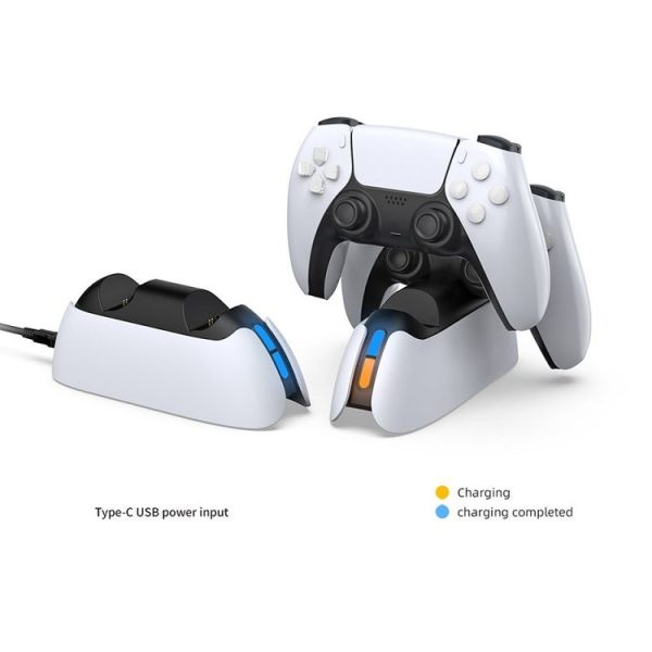 DOBE TP5-05103 Contact-Type Gamepad Charging Base With Indicator Light For PS5 (White) - Image 5