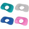 Travel Inflatable Press U-Shaped Neck Guard Pillow, Colour: Flocked U009-02(Rose Red) - Image 2