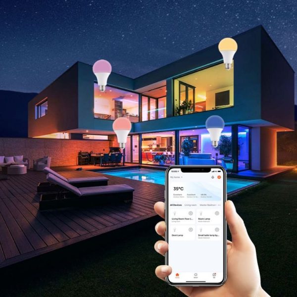 2 PCS Tuya TY-10W RGB+CCT Bluetooth Mobile Phone Control Smart LED Bulb Ball (RGB + Warm + White Light) - Image 7