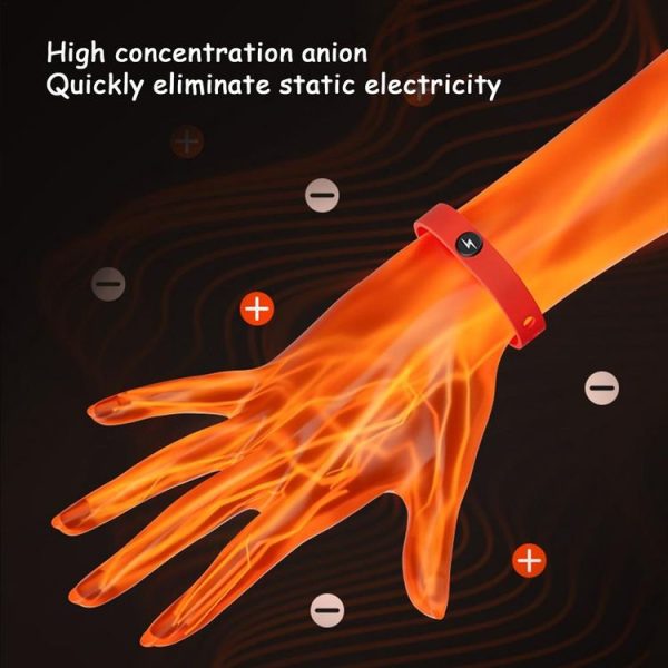 Wireless Anti-Static Silicone Bracelet (Black Simple) - Image 3