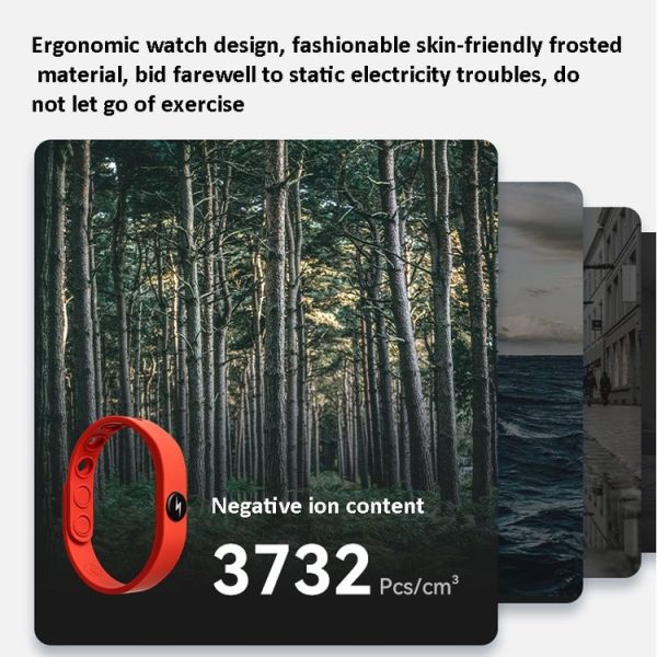 Wireless Anti-Static Silicone Bracelet (Black Simple) - Image 5