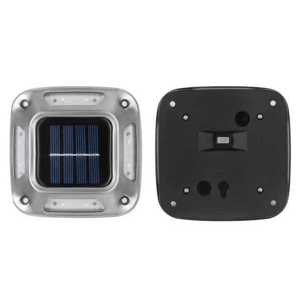 8 LED Solar Wall Lamp Outdoor Stainless Steel Buried Light (Warm Light) - Image 2