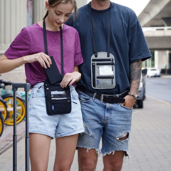 RFID Multi-Function Halter Passport Bag Certificate Protection Cover (Black) - Image 7