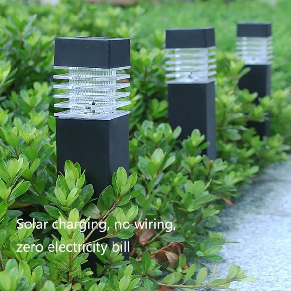 Solar Waterproof Outdoor Landscape Square Column Lawn Light (White Light) - Image 4