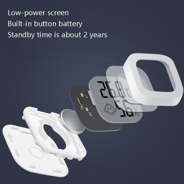 Temperature And Humidity Measuring Baby Room Temperature Meter (White) - Image 3