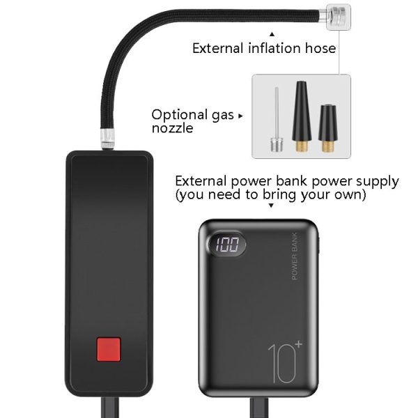 BG-1049 Bike Portable Electric Pump Riding Mini Pump (Black) - Image 5