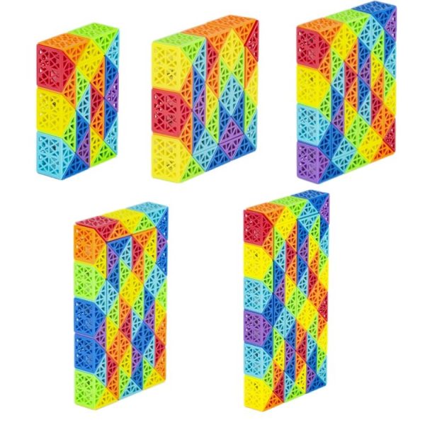 Children Puzzle Toy Color Variety Segment Magic Ruler, Spec: Hollow-36 Sections - Image 2